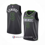 Maillot Minnesota Timberwolves Anthony Edwards NO 5 Statement 2022-23 Noir
