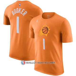 Maillot Manche Courte Phoenix Suns Devin Booker Statement Orange