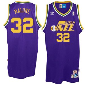 Maillot Retro Jazz Malone 32 Pourpre