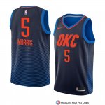 Maillot Oklahoma City Thunder Markieff Morris Statement 2018 Bleu