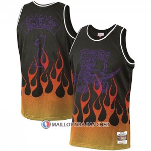 Maillot Tornto Raptors Tracy McGrady Flames Noir