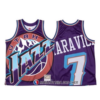 Maillot Utah Jazz Pete Maravich Mitchell & Ness Big Face Volet