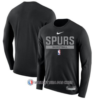 Maillot Manches Longues San Antonio Spurs Practice Performance 2022-23 Noir