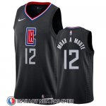 Maillot Los Angeles Clippers Luc Mbah a Moute Statement 2019 Noir
