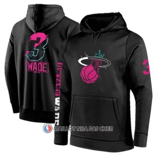 Veste a Capuche Miami Heat Dwyane Wade Noir
