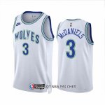 Maillot Minnesota Timberwolves Jaden Mcdaniels NO 3 Classic 2023-24 Blanc