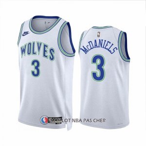 Maillot Minnesota Timberwolves Jaden Mcdaniels NO 3 Classic 2023-24 Blanc