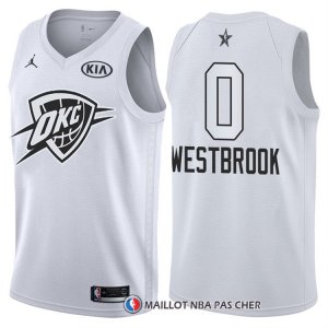 Maillot All Star 2018 Oklahoma City Thunder Russell Westbrook 0 Blanc