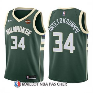 Maillot Enfant Milwaukee Bucks Giannis Antetokounmpo Icon 2017-18 34 Vert
