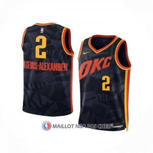 Maillot Enfant Oklahoma City Thunder Shai-gilgeous Alexander NO 2 Ville 2023-24 Noir