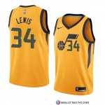 Maillot Utah Jazz Trey Lewis Statement 2018 Jaune