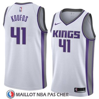 Maillot Sacramento Kings Kosta Koufos No 41 Association 2018 Blanc