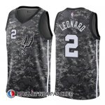 Maillot San Antonio Spurs Leonard 2 Ciudad 2017-18 Gris