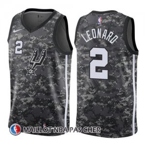 Maillot San Antonio Spurs Leonard 2 Ciudad 2017-18 Gris