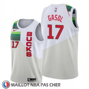 Maillot Milwaukee Bucks Pau Gasol Earned Crema