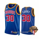 Maillot Golden State Warriors Stephen Curry NO 30 Classic 2022 NBA Finals Bleu