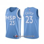 Maillot Minnesota Timberwolves Jarrett Culver Ville 2019-20 Bleu