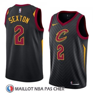 Maillot Cleveland Cavaliers Collin Sexton No 2 Statement 2018 Noir
