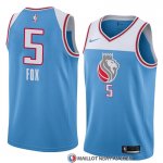 Maillot Sacramento Kings De'aaron Fox Ville 2018 Bleu