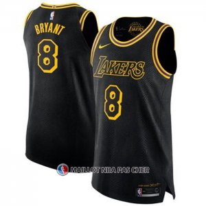 Maillot Los Angeles Lakers Kobe Bryant NO 8 Black Mamba Authentique Noir