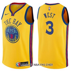 Maillot Golden State Warriors David West Chinese Heritage Ciudad 3 2017-18 Or