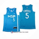 Maillot Minnesota Timberwolves Anthony Edwards NO 5 Ville 2024 Bleu