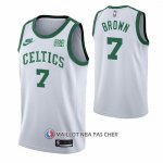 Maillot Boston Celtics Jaylen Brown NO 7 75th Anniversary Blanc