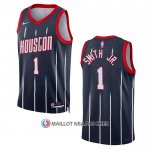 Maillot Houston Rockets Jabari Smith JR. NO 1 Ville 2022-23 Noir