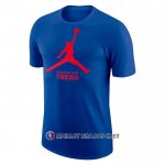 Maillot Manche Courte Philadelphia 76ers Essential Jumpman Bleu