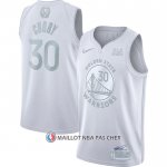 Maillot Golden State Warriors Stephen Curry NO 30 MVP Blanc
