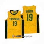 Maillot Bresil Leandro Barbosa No 19 2019 FIBA Baketball World Cup Jaune