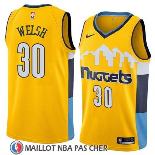 Maillot Denver Nuggets Thomas Welsh No 30 Statement 2018 Jaune