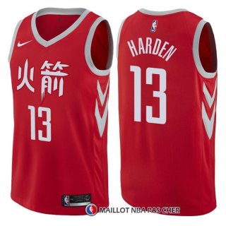 Maillot Houston Rockets James Harden City Edition 2017-18 13 Rouge