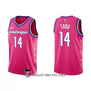 Maillot Washington Wizards Isaiah Todd NO 14 Ville 2022-23 Rosa