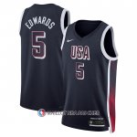 Maillot USA 2024 Anthony Edwards NO 5 Bleu