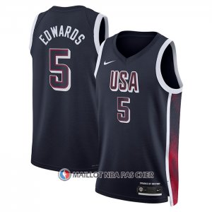 Maillot USA 2024 Anthony Edwards NO 5 Bleu