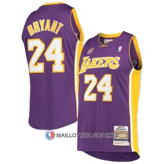 Maillot Los Angeles Lakers Kobe Bryant NO 24 60th Anniversary Mitchell & Ness 2007-08 Volet