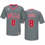 Maillot Manga Cort Robin Lopez Bulls 8 Gris
