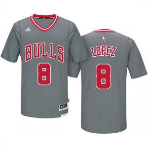 Maillot Manga Cort Robin Lopez Bulls 8 Gris
