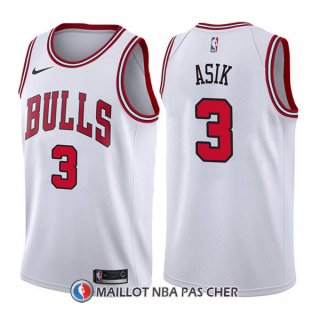 Maillot Chicago Bulls Omer Asik Association 3 2017-18 Blanc