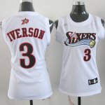 Maillot Femme de Iverson Philadelphia 76ers #3 Blanc