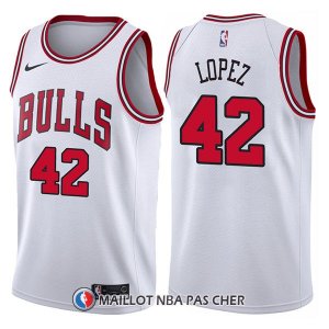 Maillot Chicago Bulls Robin Lopez Association 42 2017-18 Blanc