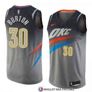 Maillot Oklahoma City Thunder Deonte Burton Ville 2018 Gris