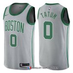 Maillot Boston Celtics Jayson Tatum Ville 0 Gris