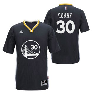 Maillot Manche Courte Warriors Curry 30 Noir