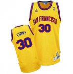 Maillot Retro Warriors Curry 30 Jaune