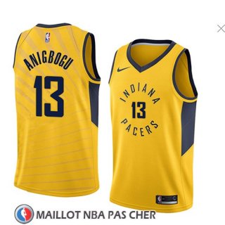 Maillot Indiana Pacers Ike Anigbogu No 13 Statement 2018 Jaune
