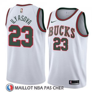 Maillot Milwaukee Bucks Ersan Ilyasova No 23 Classic 2018 Blanc