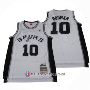 Maillot San Antonio Spurs Dennis Rodman NO 10 Mitchell & Ness 1983-84 blanc  Maillot San Antonio Spurs Dennis Rodman NO 10 Mitchell & Ness 1983-84 blanc
