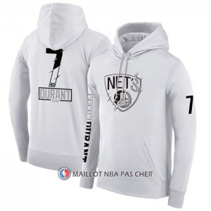 Veste a Capuche Brooklyn Nets Kevin Durant Blanc